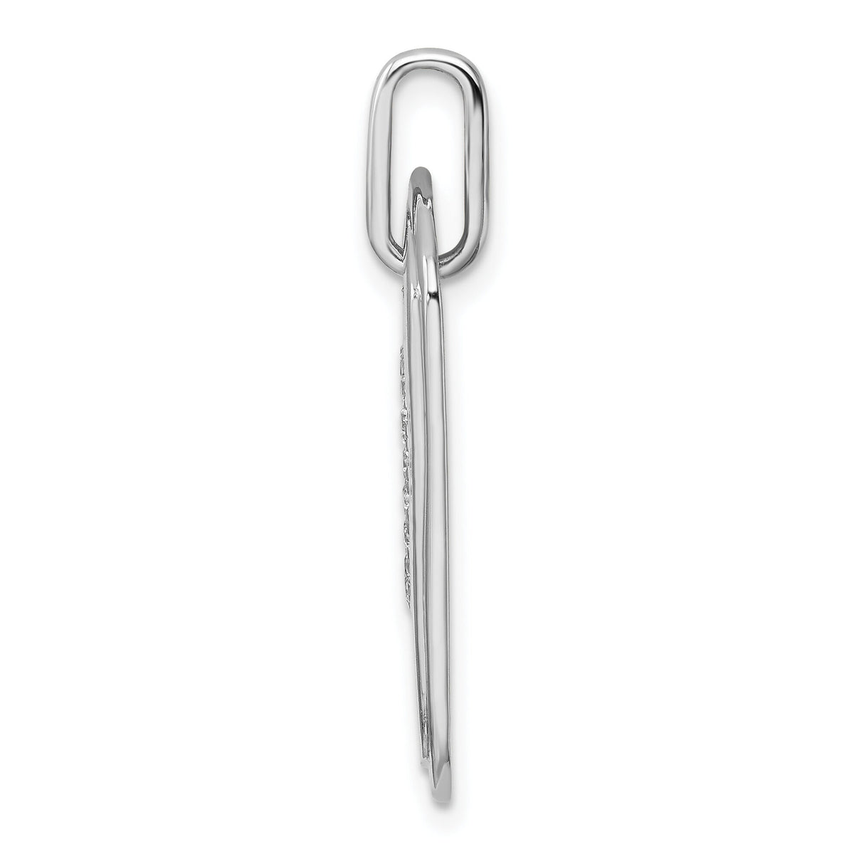 14K White Gold Diamond Initial D Dog Tag Charm-PM9842D-022-WA