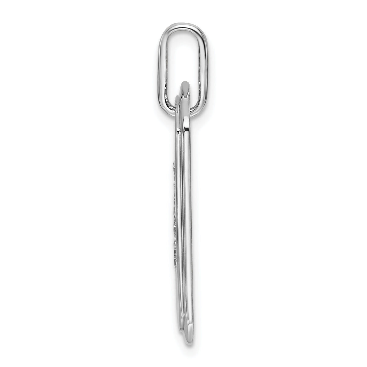 14K White Gold Diamond Initial G Dog Tag Charm-PM9842G-023-WA