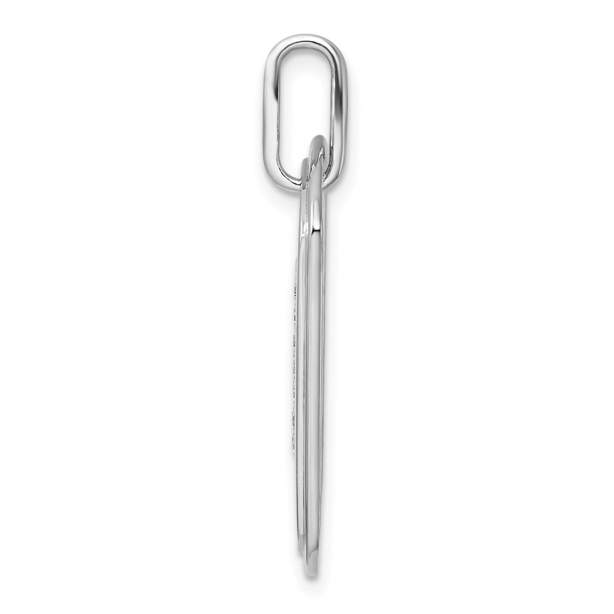 14K White Gold Diamond Initial H Dog Tag Charm-PM9842H-020-WA