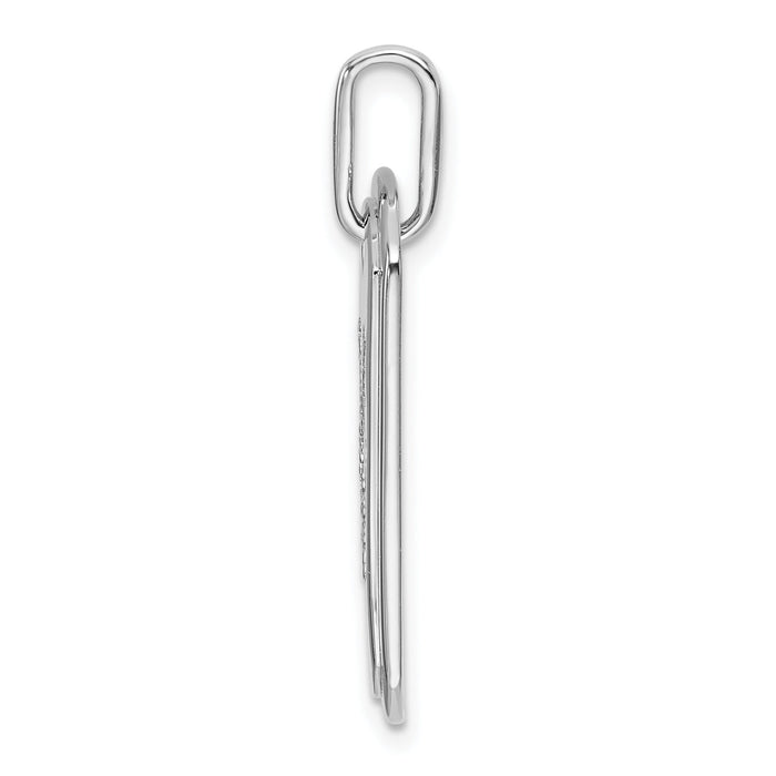 14K White Gold  Diamond Initial X Dog Tag Charm-PM9842X-018-WA