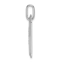 14K White Gold  Diamond Initial Y Dog Tag Charm-PM9842Y-014-WA