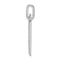 14K White Gold  Diamond Initial Z Dog Tag Charm-PM9842Z-018-WA
