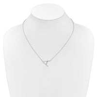 14K White Gold Sideways Diamond Initial A Necklace-PM9844A-016-WA
