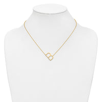 14K Sideways Diamond Initial B Necklace-PM9844B-014-YA