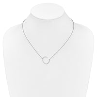 14K White Gold Sideways Diamond Initial C Necklace-PM9844C-017-WA