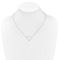 14K White Gold Sideways Diamond Initial D Necklace-PM9844D-014-WA