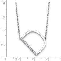 14K White Gold Sideways Diamond Initial D Necklace-PM9844D-014-WA