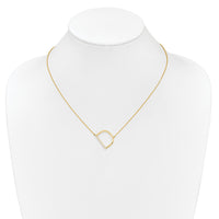 14K Sideways Diamond Initial D Necklace-PM9844D-014-YA