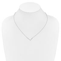 14K White Gold Sideways Diamond Initial L Necklace-PM9844L-014-WA