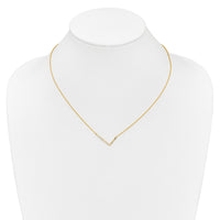 14K Sideways Diamond Initial L Necklace-PM9844L-014-YA