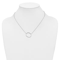 14K White Gold Sideways Diamond Initial O Necklace-PM9844O-016-WA