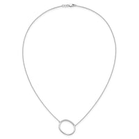 14K White Gold Sideways Diamond Initial O Necklace-PM9844O-016-WA