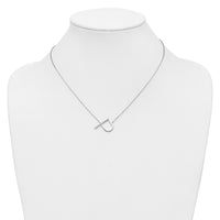 14K White Gold Sideways Diamond Initial P Necklace-PM9844P-014-WA