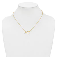 14K Sideways Diamond Initial P Necklace-PM9844P-014-YA