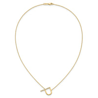 14K Sideways Diamond Initial P Necklace-PM9844P-014-YA