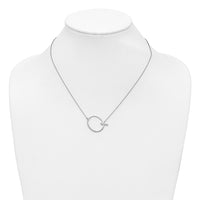 14K White Gold Sideways Diamond Initial Q Necklace-PM9844Q-023-WA