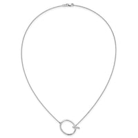 14K White Gold Sideways Diamond Initial Q Necklace-PM9844Q-023-WA