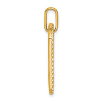 14k Yellow Gold Personalized Diamond Dog Tag Charm-PM9845-055-YA