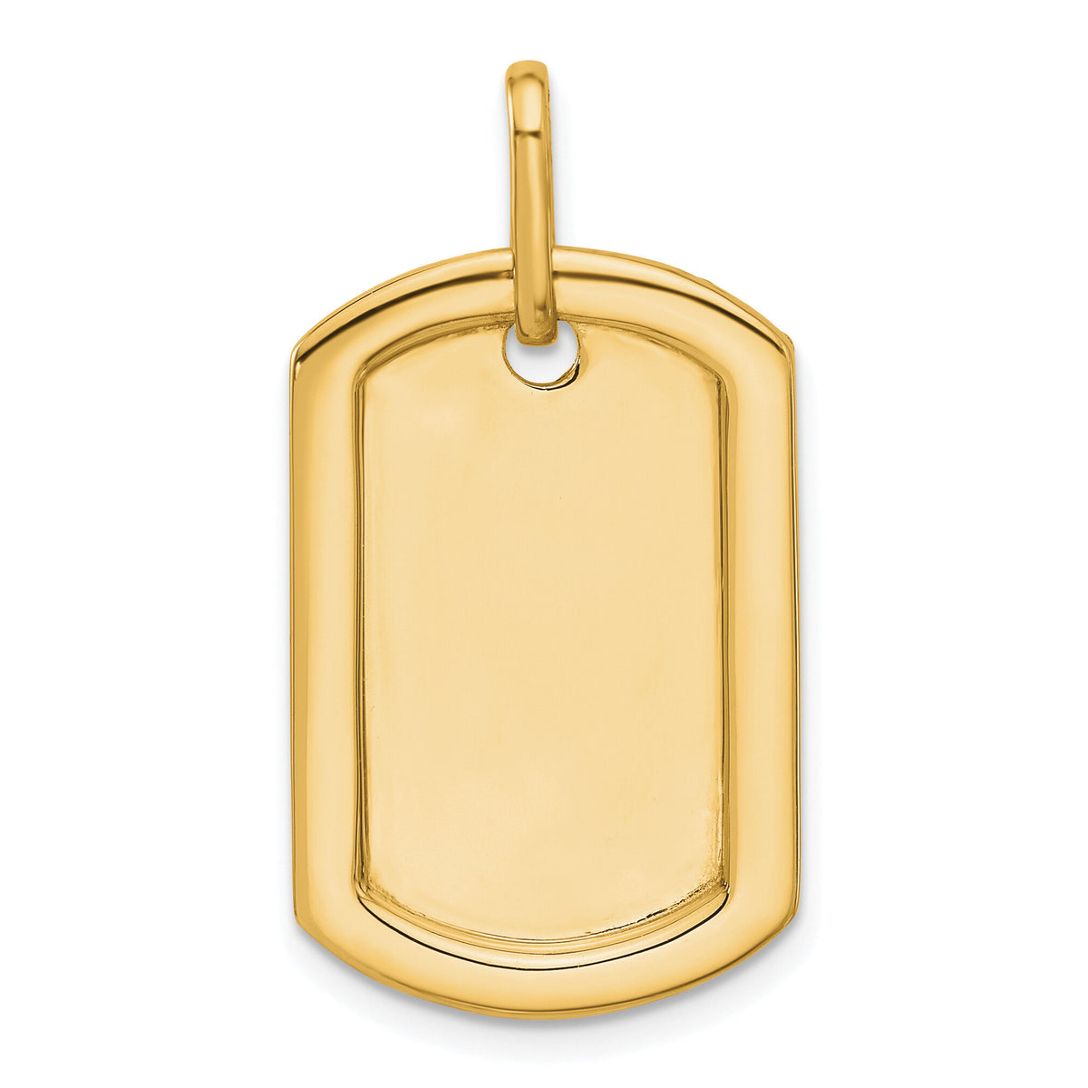 14k Yellow Gold Personalized Diamond Dog Tag Charm-PM9845-055-YA