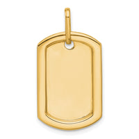 14k Yellow Gold Personalized Diamond Dog Tag Charm-PM9845-055-YA