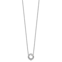 14k White Gold Fancy Circle Diamond 18in Necklace-PM9942-025-WA-18