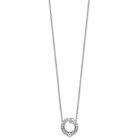 14k White Gold Fancy Circle Diamond 18in Necklace-PM9942-050-WA-18