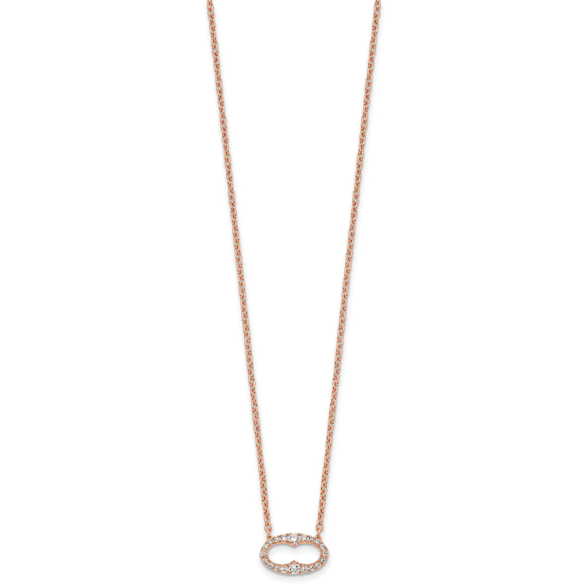 14k Fancy Rose Gold Diamond 18in Necklace-PM9943-025-RA-18