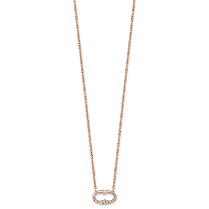 14k Fancy Rose Gold Diamond 18in Necklace-PM9943-025-RA-18