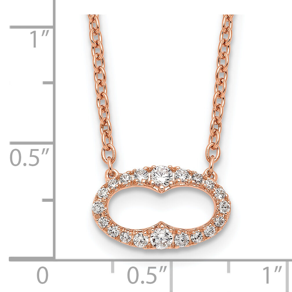 14k Fancy Rose Gold Diamond 18in Necklace-PM9943-025-RA-18