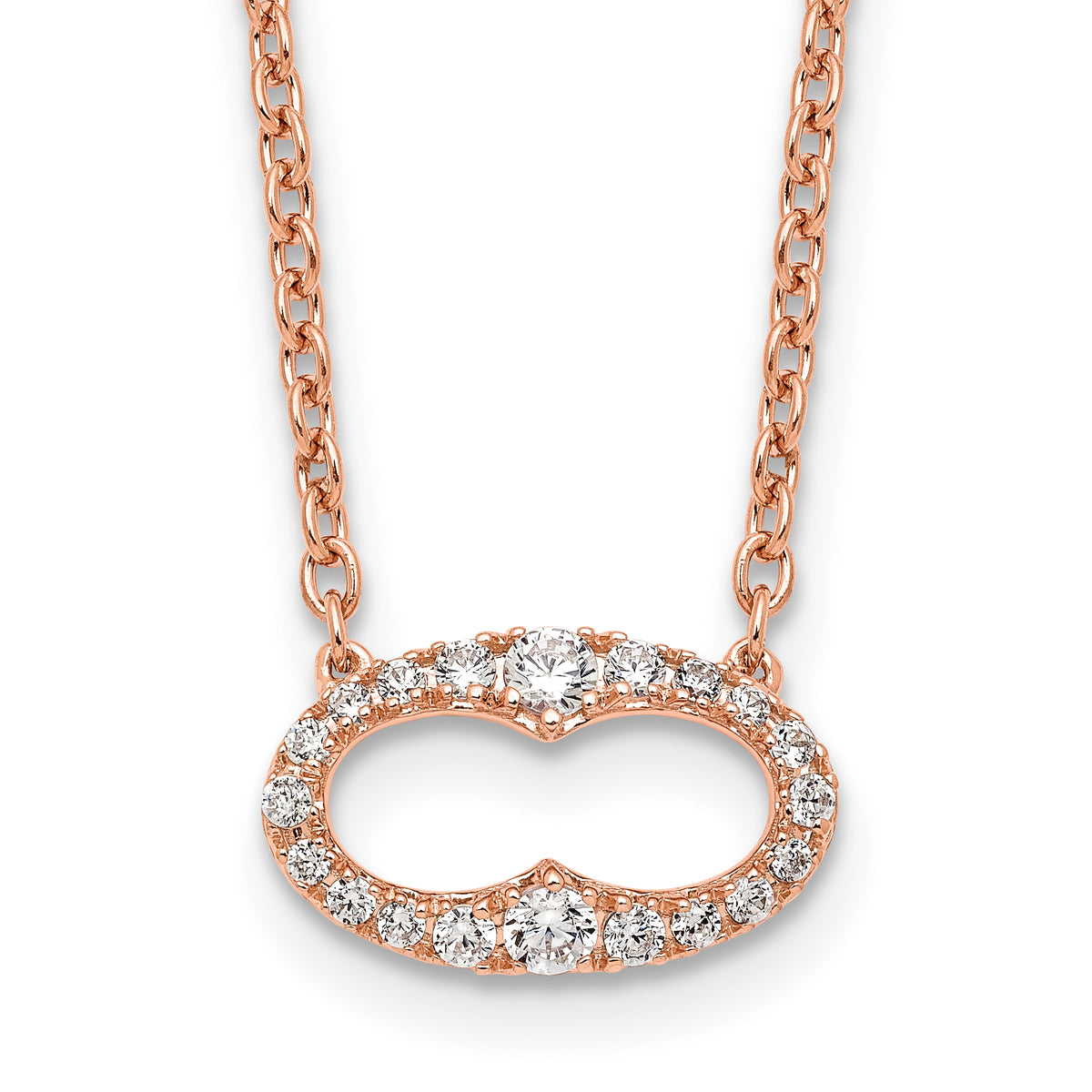 14k Fancy Rose Gold Diamond 18in Necklace-PM9943-025-RA-18