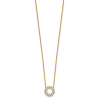 14k Fancy Circle Diamond 18in Necklace-PM9944-025-YA-18