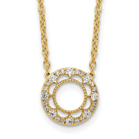 14k Fancy Circle Diamond 18in Necklace-PM9944-025-YA-18