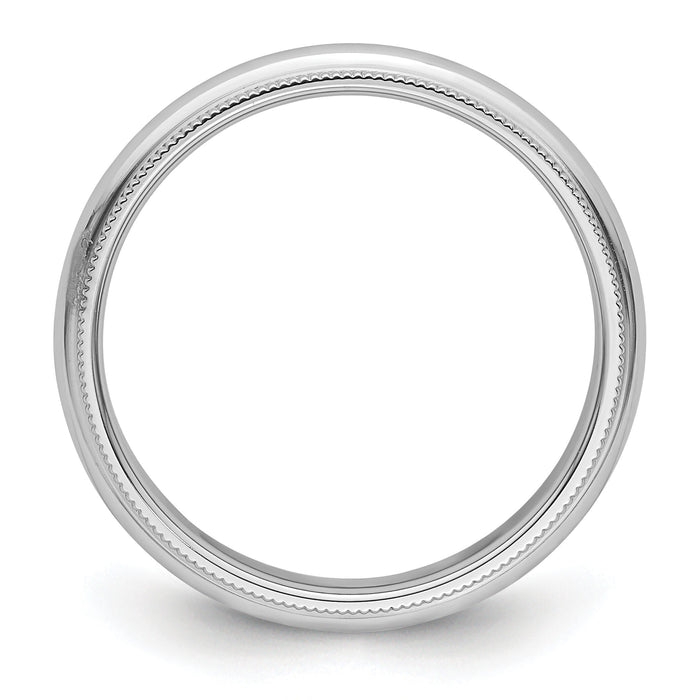 Platinum 4mm Comfort-Fit Milgrain Wedding Band-PMCF040