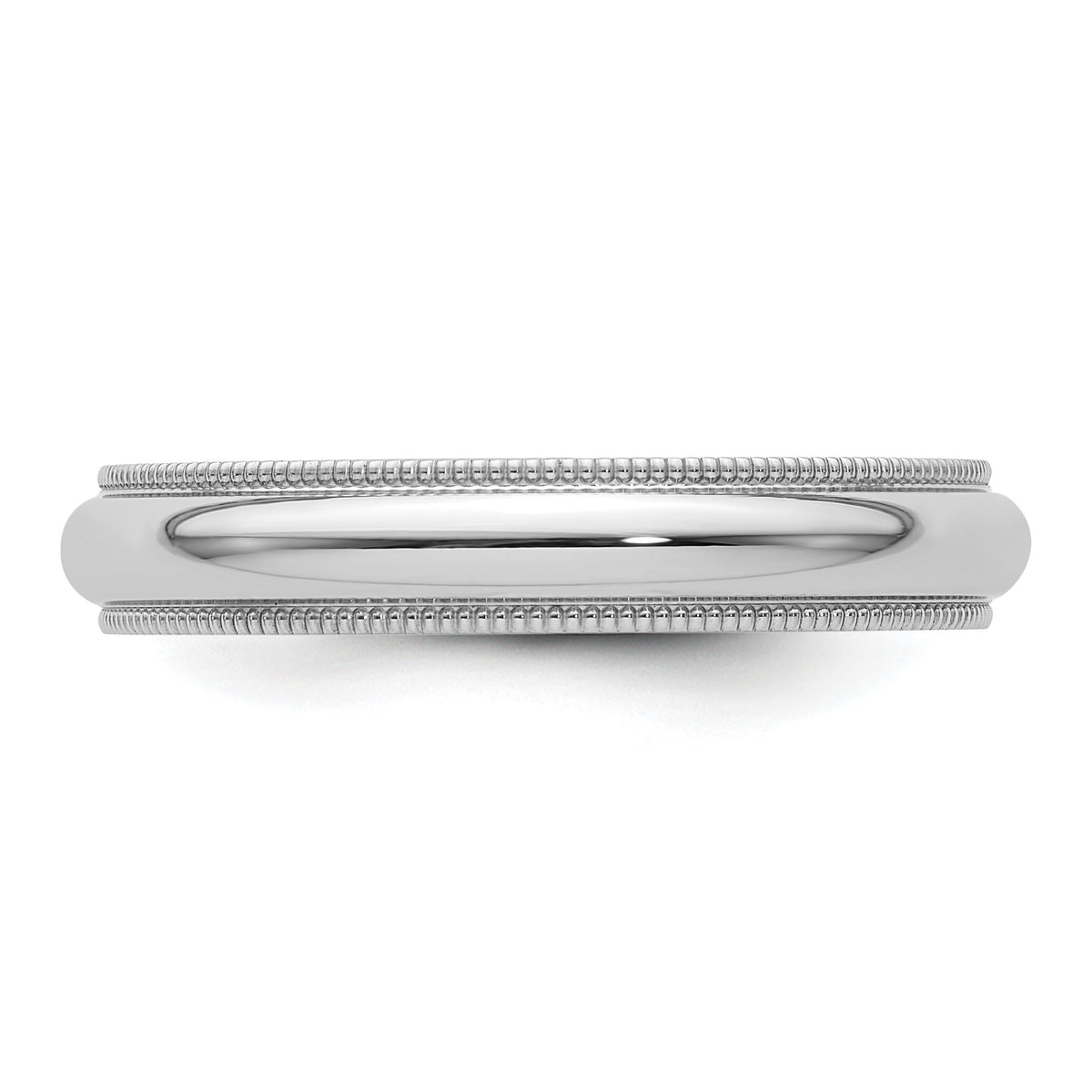 Platinum 4mm Comfort-Fit Milgrain Wedding Band-PMCF040