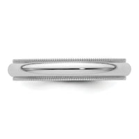 Platinum 4mm Comfort-Fit Milgrain Wedding Band-PMCF040