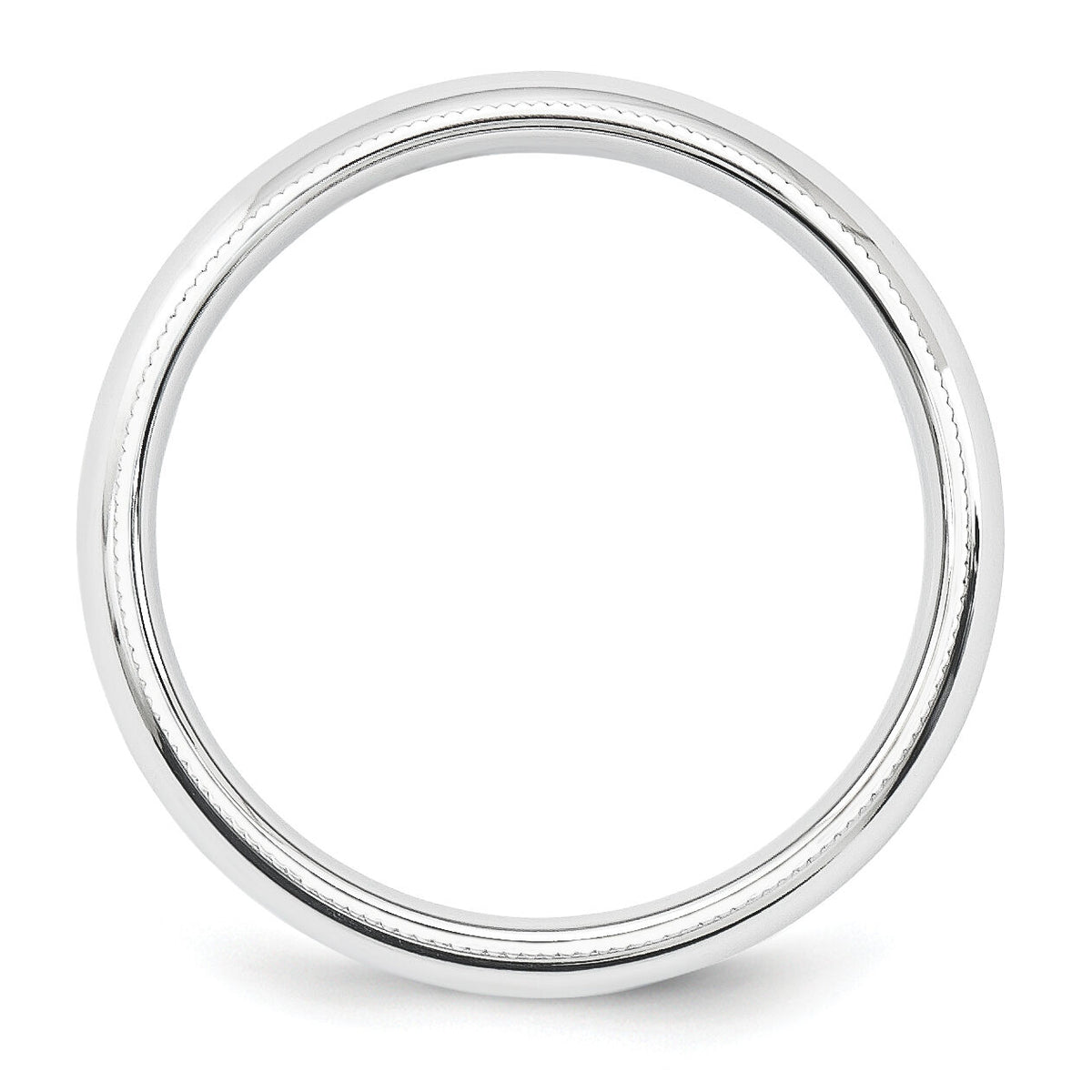 Platinum 5mm Comfort-Fit Milgrain Wedding Band-PMCF050