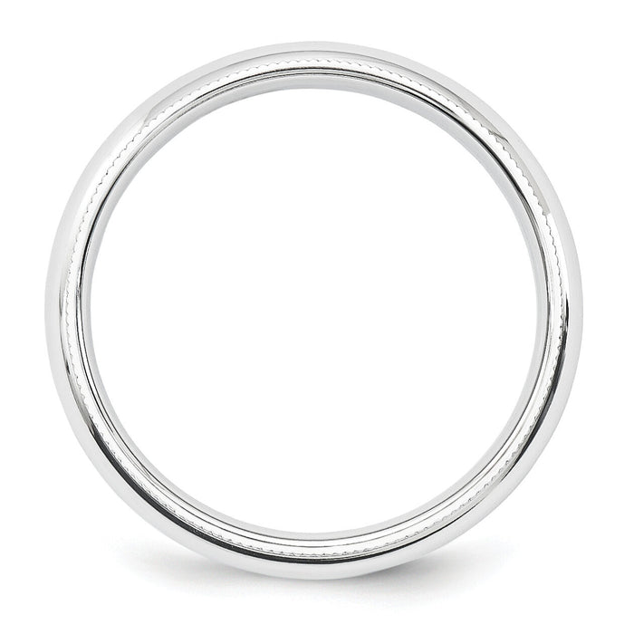 Platinum 5mm Comfort-Fit Milgrain Wedding Band-PMCF050
