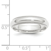 Platinum 5mm Comfort-Fit Milgrain Wedding Band-PMCF050