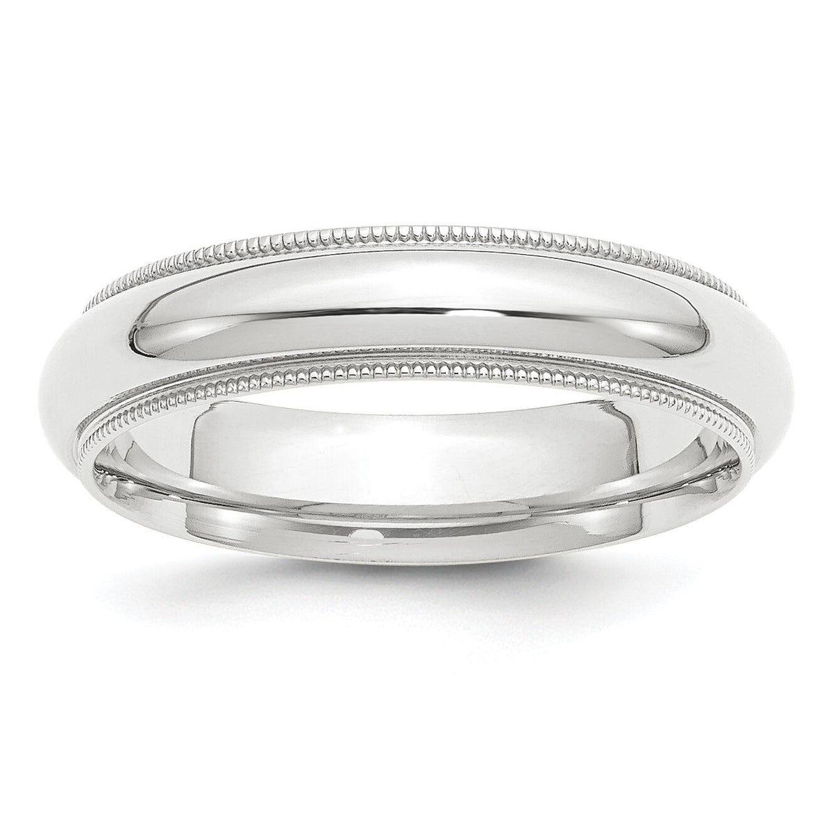 Platinum 5mm Comfort-Fit Milgrain Wedding Band-PMCF050