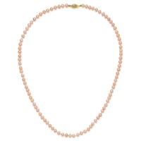14k 4-5mm Pink Near Round Freshwater Cultured Pearl Necklace-PPN040-18