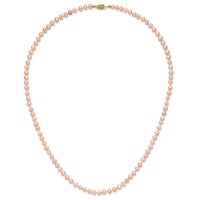 14k 4-5mm Pink Near Round Freshwater Cultured Pearl Necklace-PPN040-20