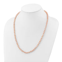14k 5-6mm Pink Near Round Freshwater Cultured Pearl Necklace-PPN050-20