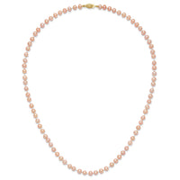 14k 5-6mm Pink Near Round Freshwater Cultured Pearl Necklace-PPN050-20