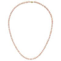 14k 5-6mm Pink Near Round Freshwater Cultured Pearl Necklace-PPN050-24
