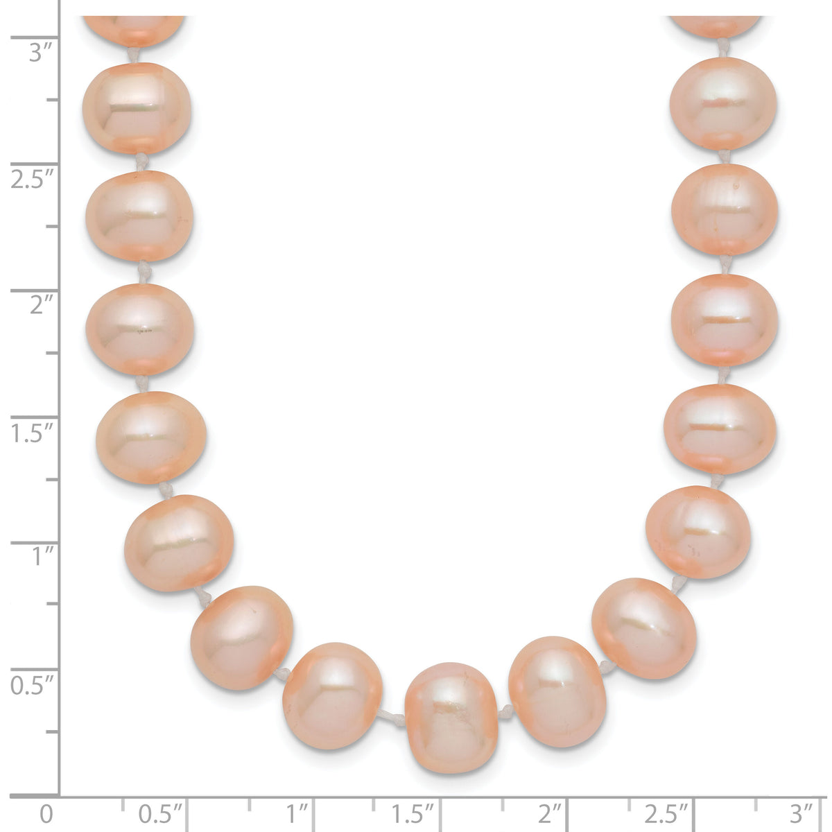 14k 8-9mm Pink Near Round Freshwater Cultured Pearl Necklace-PPN080-16