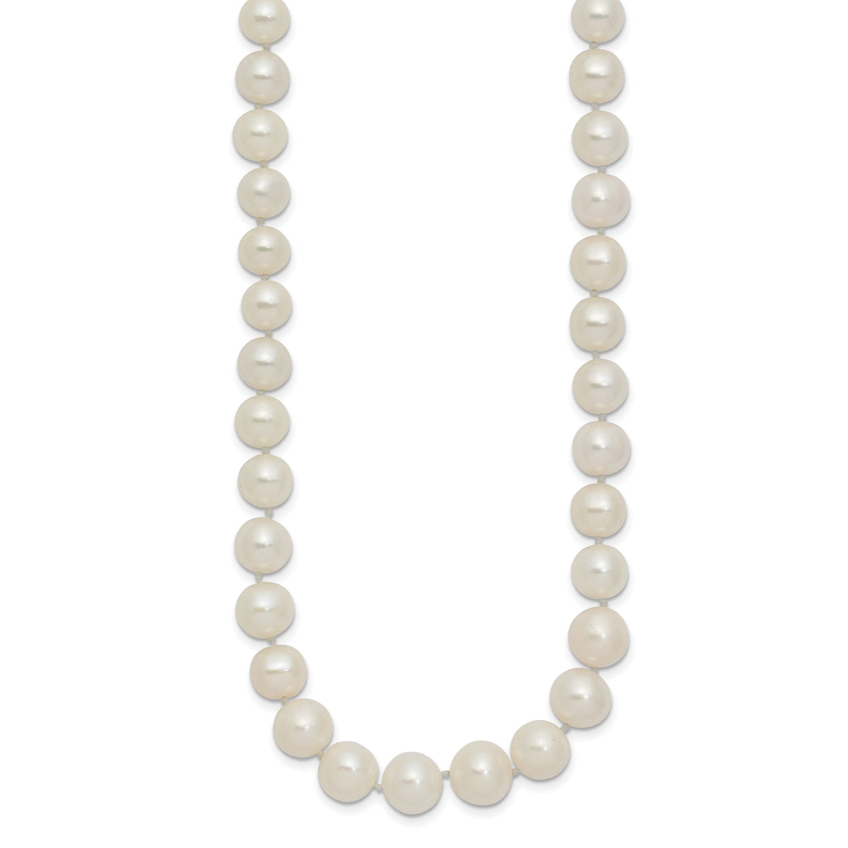 14k 7.5-9mm White Freshwater Cultured Pearl Graduated Necklace-PR19-18