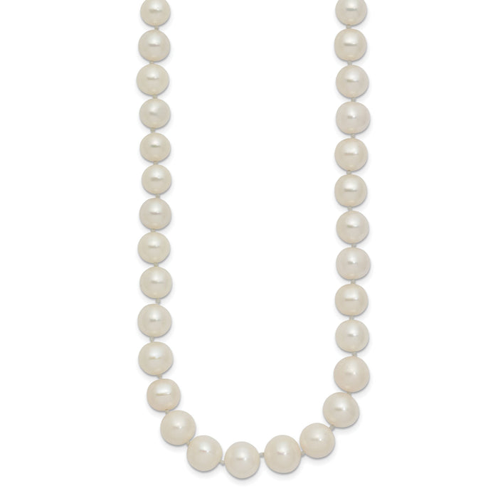 14k 7.5-9mm White Freshwater Cultured Pearl Graduated Necklace-PR19-18