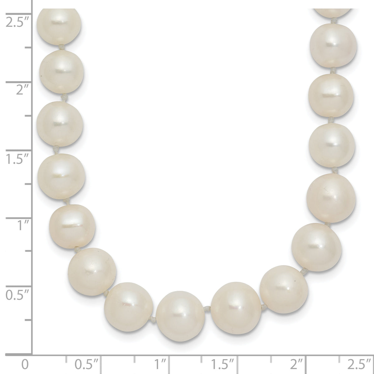 14k 7.5-9mm White Freshwater Cultured Pearl Graduated Necklace-PR19-18