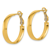14k Polished 5mm Hoop Earrings-PRE1019
