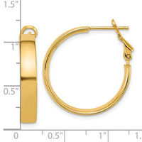 14k Polished 5mm Hoop Earrings-PRE1019
